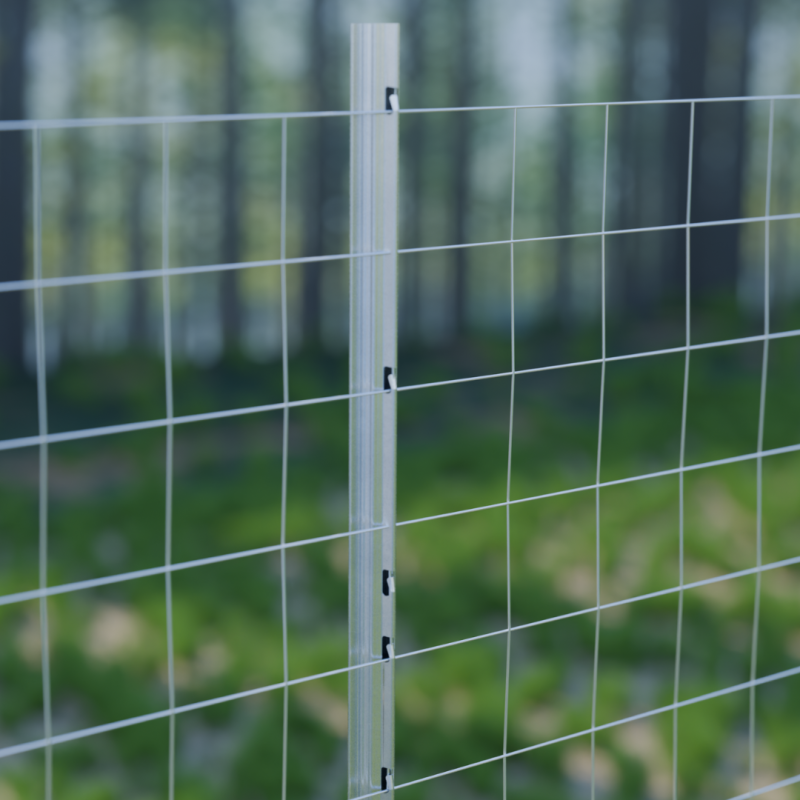 Słupek ogrodzeniowy leśny Budmat 2,25 m – do siatki leśnej, ocynkowany